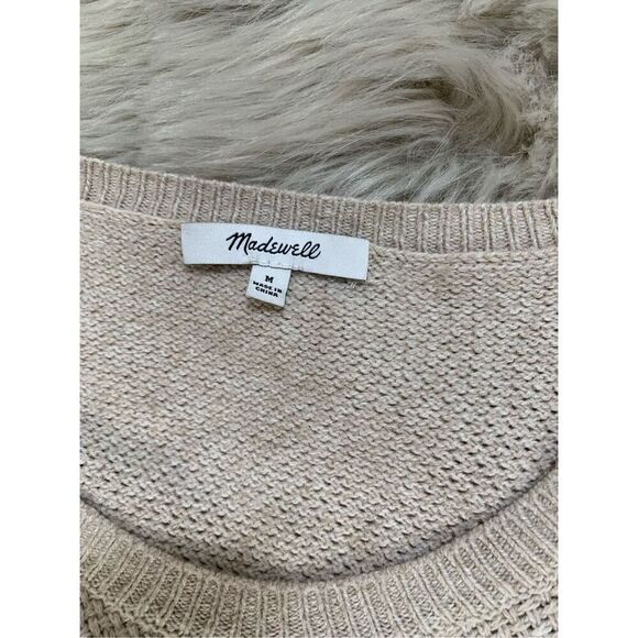 Madewell Chronicle Texture Pullover Sweater Beige Medium - Picture 4 of 7